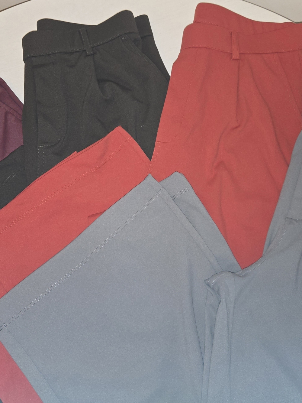 Women's Halara Stretch Pull-On Bottoms - Olive, Rust Red, Gray & Maroon Medium